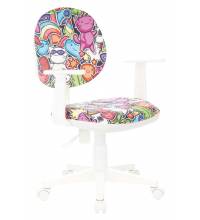 Кресло детское Бюрократ CH-W356AXSN мультиколор маскарад крестов. пластик пластик белый