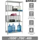 Стеллаж металлический  "MS-185/40/70-4", 1850х700х400 мм, 4 полки, 291103, S241BR354402 главное фото в маленьком размере