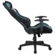 Игровое кресло  "GT Racer GM-100", две подушки, ткань, черное/голубое, 531818. Фото товара с разных ракурсов.