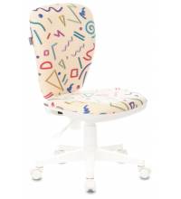 Кресло детское Бюрократ KD-W10 песочный Sticks 02 крестовина пластик пластик белый