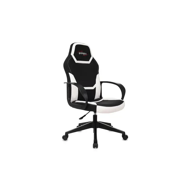 Игровое кресло  "Alpha GM-018", ткань/экокожа, черное/белое, 532640, GM-018_532640 главное фото
