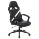 Кресло игровое Zombie DRIVER черный/белый искусственная кожа с подголов. крестовина пластик. Фото товара с разных ракурсов.