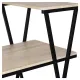 Стол на металлокаркасе BRABIX LOFT CD-004, 1200х535х1110 мм, 3 полки, цвет дуб натуральный, 641220. Фото товара с разных ракурсов.